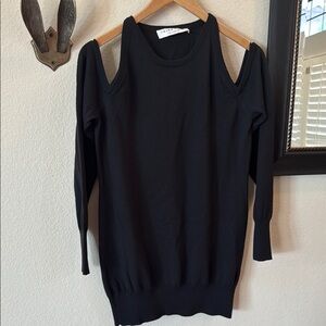 Vintage Trina Turk Black Cold Shoulder Sweater